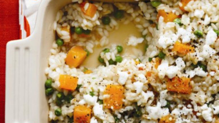 Baked Risotto with Pumpkin and Feta