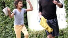 Hugh Jackman frolicking......