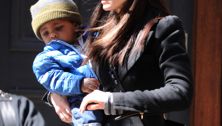 Sandra Bullock & Louis in NYC