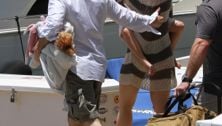 Tom Cruise, his hat, Katie & Suri enjoy yatch in Miami