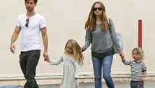 Tobey Maguire out & about with wife & kids