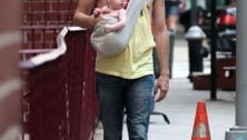 Alicia Silverstone & Bear Blu on set of Gods Behaving Badly