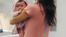 Victoria Beckham & Harper: Changing diapers at Marc Jacobs
