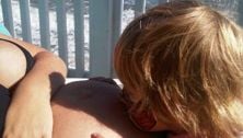 Which celeb mom lets the kids sleep with the pig?