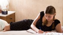 Reading her diary
