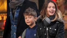 Jude Law takes the kids out for dinner