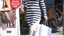 Bump watch: Vanessa Lachey in striped maternity dress
