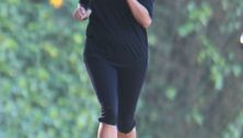 Pregnant Reese Witherspoon goes for a jog