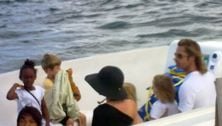 Living the life: Brad, Angelina and the kids in Galapagos Islands