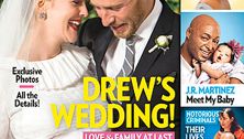 Drew Barrymore's maternity wedding gown