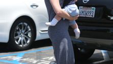 January Jones and her little X-man!
