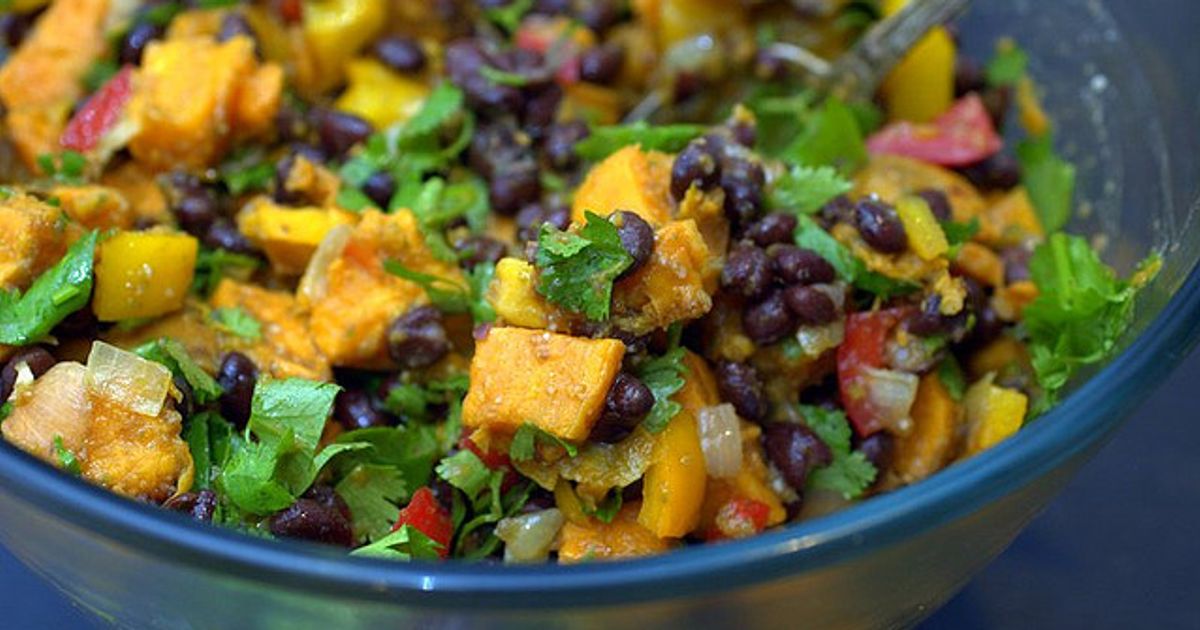 Roasted Sweet Potato and Black Bean Salad - Today's Parent