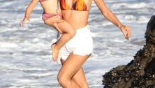At the beach: Celebrity families we love
