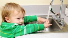 How often should my child wash his hands?