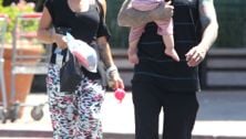 Pink, Carey Hart and baby Willow: What's for lunch?