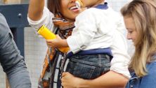 Spotted: Alicia Keys and her son Egypt in England