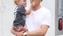 Owen Wilson, baby Robert Ford and Vince Vaughn: Lunch break