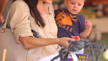 Selma Blair and Arthur at the pumpkin patch