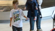 Kate Hudson and sons in Paris