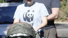 Anna Faris and Chris Pratt out with baby Jack