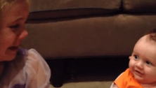 Video: Little girl doesn't want baby brother to grow up