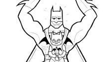 Batman bakes and Spiderman helps potty train in this awesome colouring book