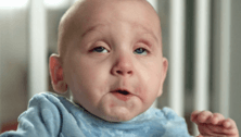 The adorable expressions babies make when going poo
