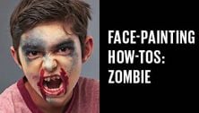 Face painting for kids: Spooky zombie