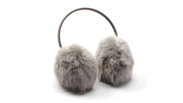 Faux fur grey ear muffs from RW&Co