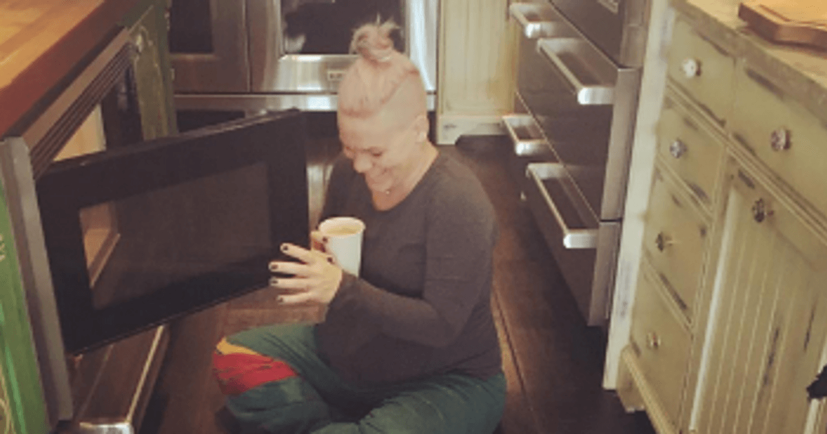 Pink shamed for microwaving decaf coffee while pregnant So what