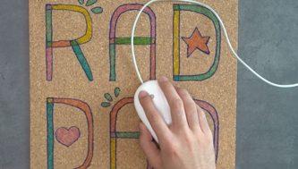 Father's Day craft: How to make a "Rad Dad" mouse pad