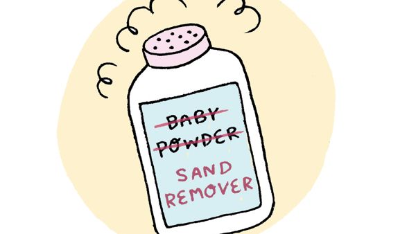 illustration of baby powder with words 
