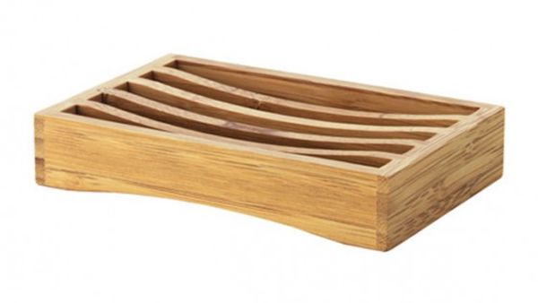 Wooden soap dish