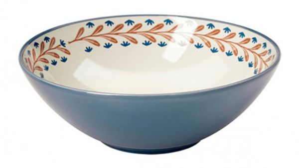 Blue bowl with white inside
