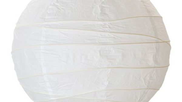 Spherical white paper lamp shade