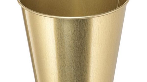 Gold plant pot