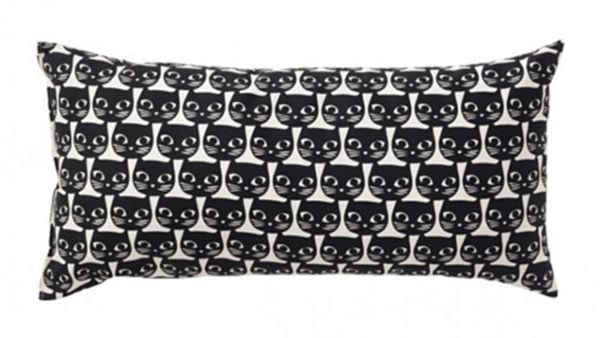 Long pillow with cat faces