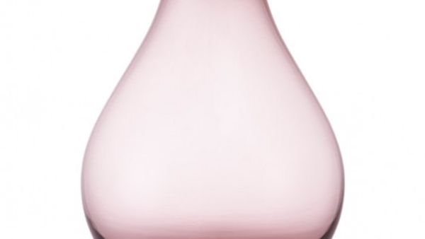 Transparent pink vase