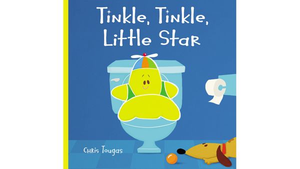 cover art for Tinkle, Tinkle, Little Star showing an illustration of a toddler star sitting on a toilet