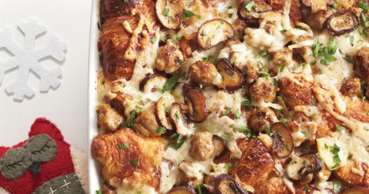 Cheese and Sausage Croissant Strata - Today's Parent
