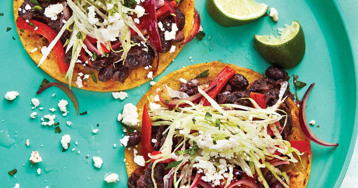 Quick and easy refried bean tostadas with queso fresco recipe Today's