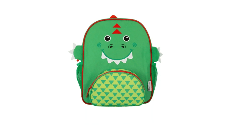 Green Devin the dinosaur backpack from ZOOCCHINI