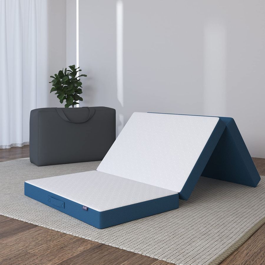 Continental Sleep 3-Inch Memory Foam Trifold Mattress – Portable Floor Mattress For Teens