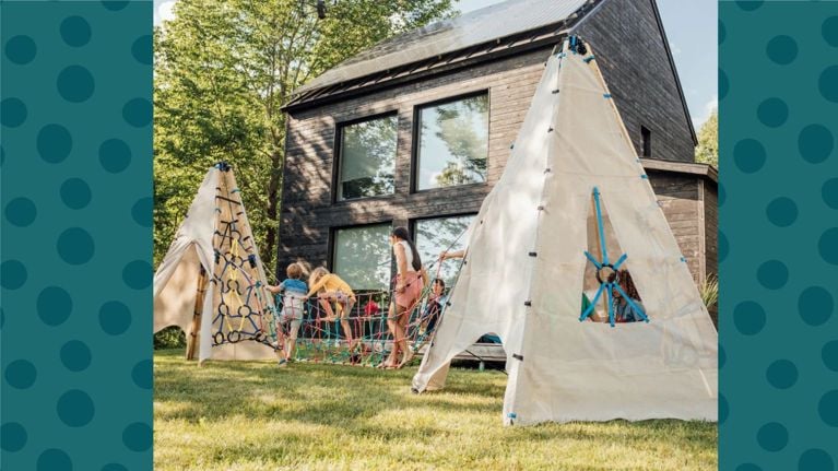 Bijou Build Playground in backyard