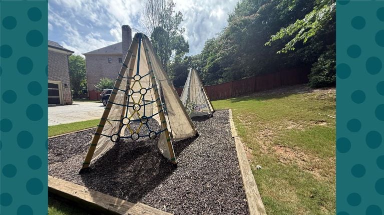 Bijou Build Playground in backyard