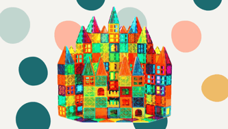 FNJO Magnetic Tiles 110-Piece Magnet Building Set