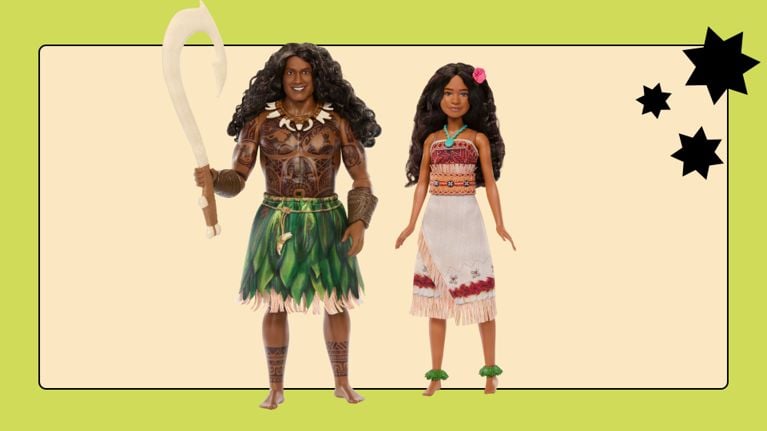 First Look At The Live-Action Moana Dolls—Including Maui's  Much-Talked-About Hair