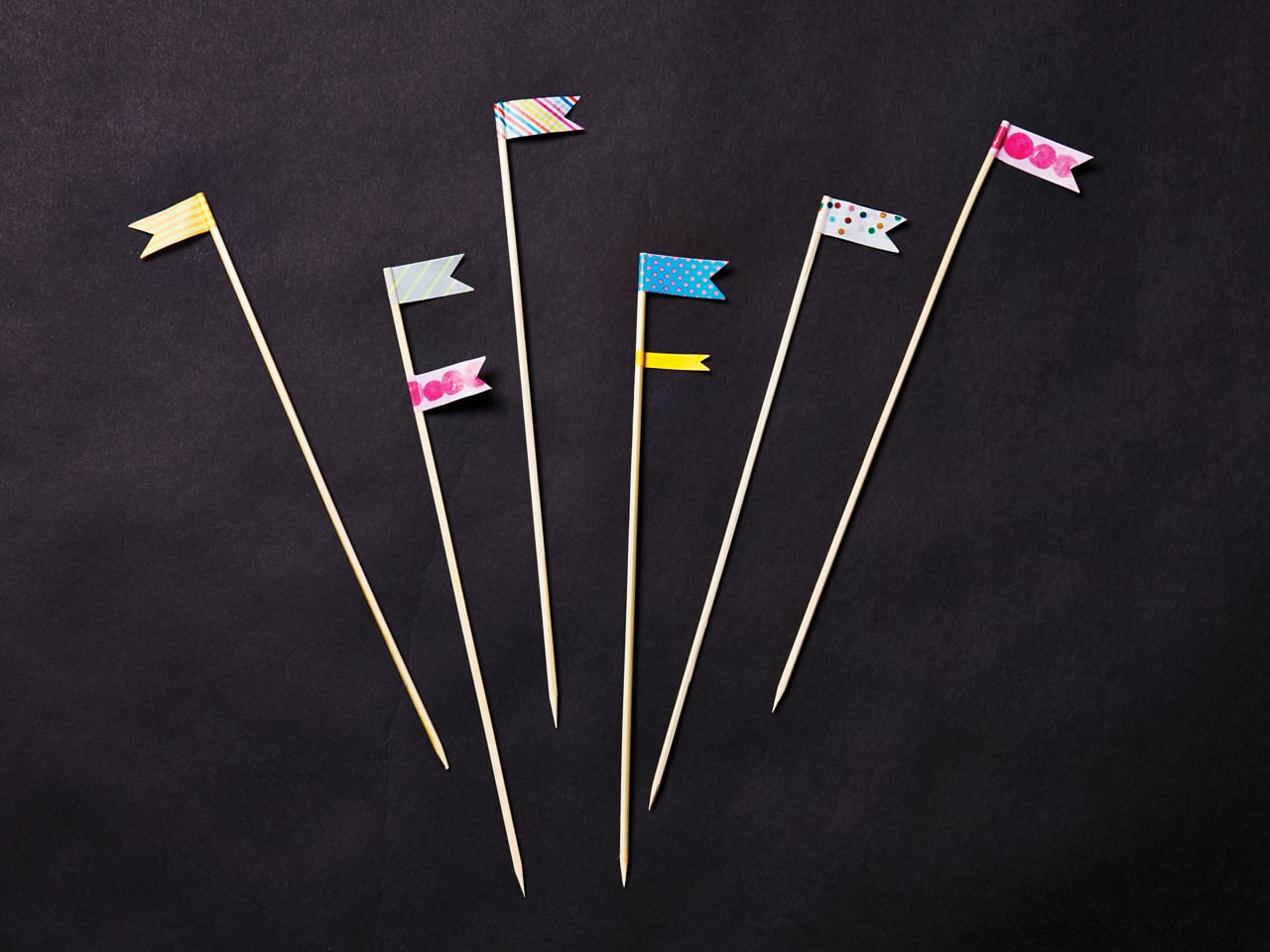 colourful cake toppers