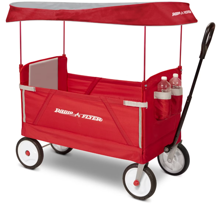 best kids wagons/Radio Flyer 3‑in‑1 EZ Fold Wagon with Canopy