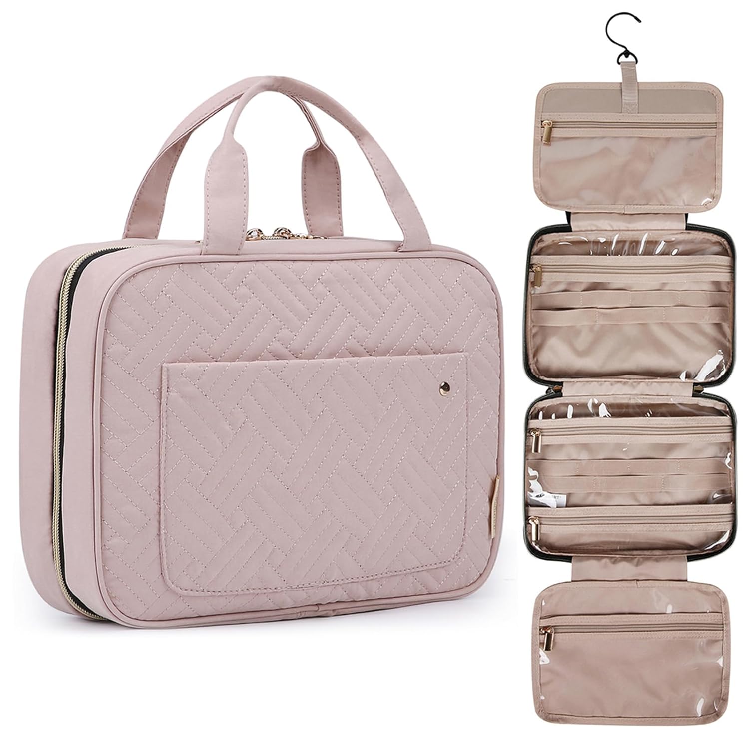 Bagsmsart Quilted Toiletry Bag